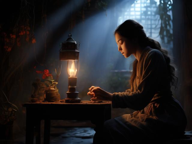 寂静夜谈，孤灯下情意绵绵，往事如烟