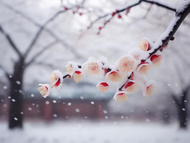 “年关临近心酸泪,梅雪映衬悔往昔”