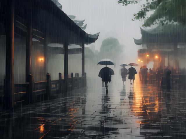 细雨如烟,岁月静好,朦胧往事悄然映眼前