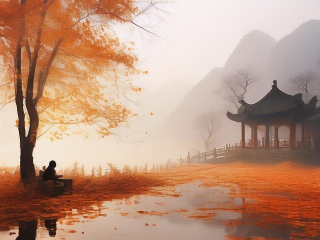 岁月静好,秋去冬来绘心卷,随缘得失笑谈间
