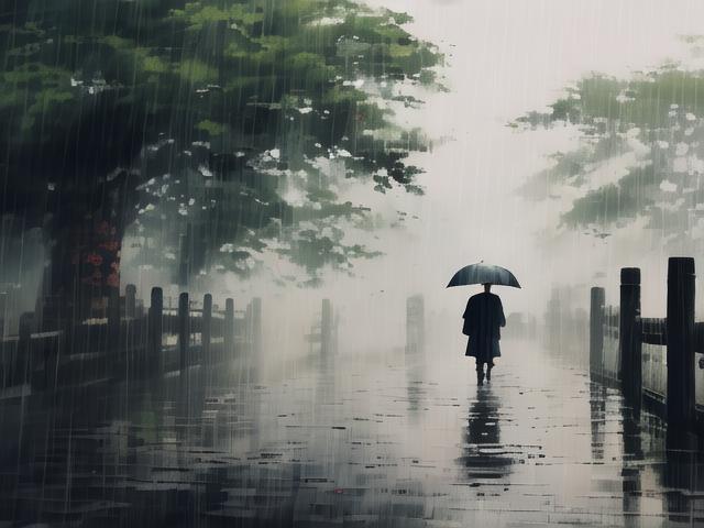 入梦静无风,忽闻雨声浓,往事思悠悠