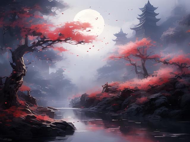 春月秋花谁解忧,往昔情愁似流水