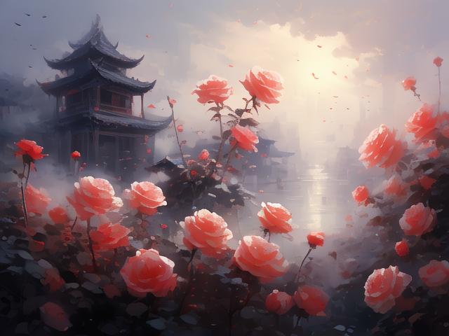 《晚潮映蔷薇,往事如烟绕》
