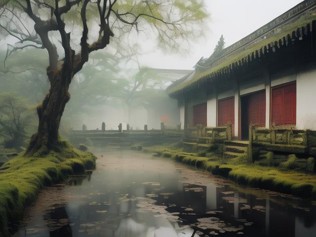 《时光煮雨,岁月缝花:风拂往事远,故园梦苔生》